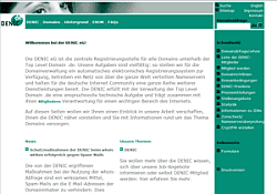 Screenshot: denic.de 2007