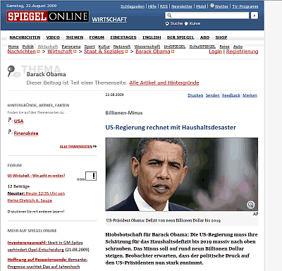 Spiegel Online mit den Änderungen