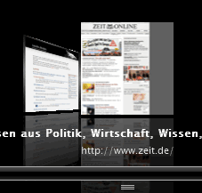 Screenshot Safari 4: Cover Flow