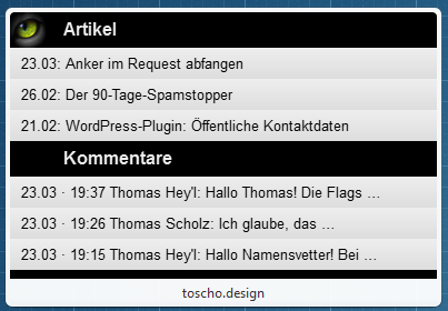 Speed Dial für toscho.de
